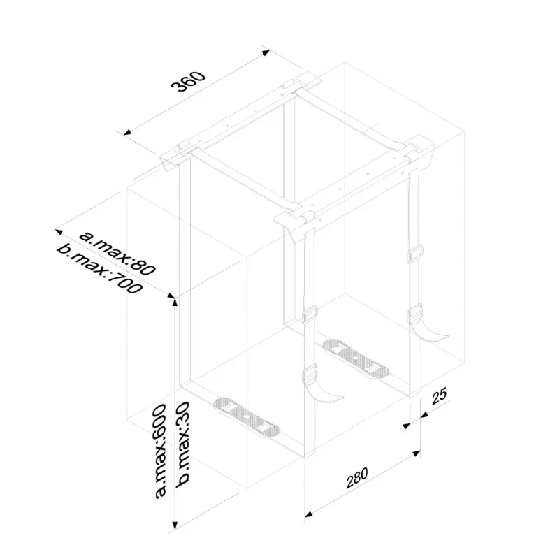 Neomounts CPU Holder (height PC: 3-60 cm / width PC: 8-70 cm)