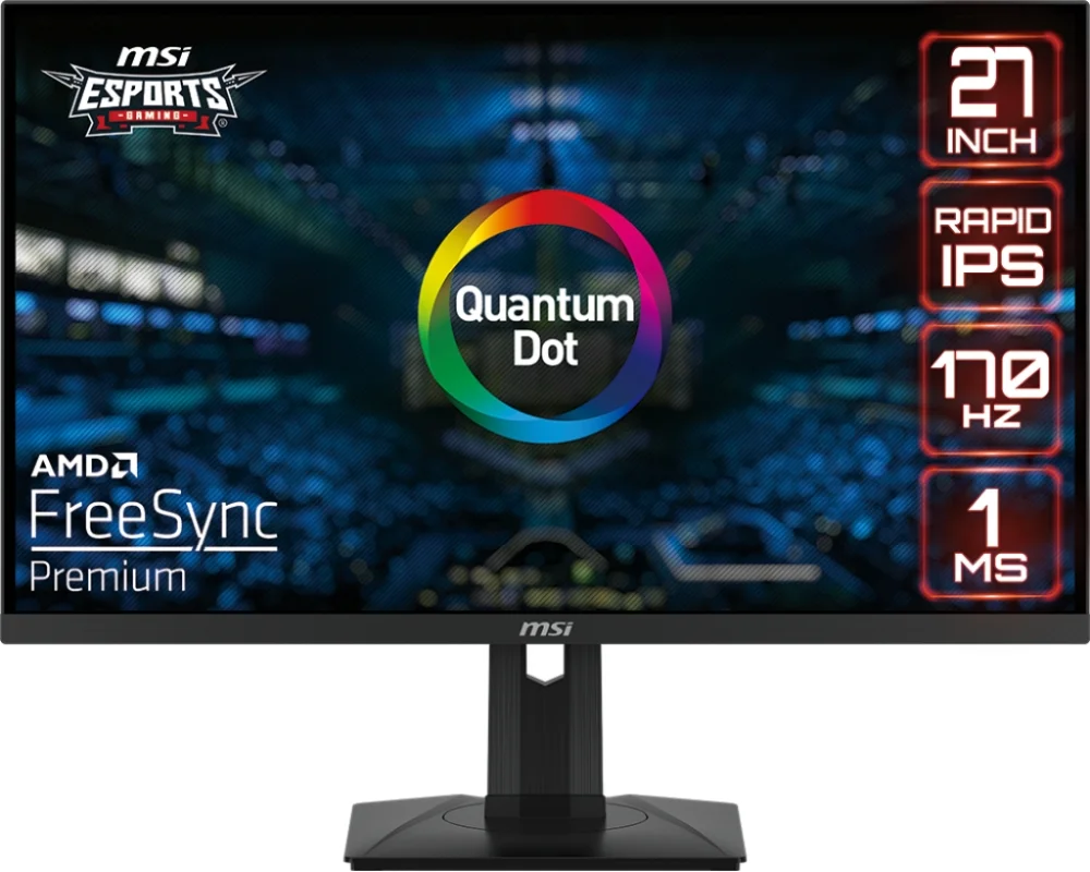 MSI G274QPF E2, 27", Rapid IPS, 1ms, 180Hz, AG, WQHD 2560x1440, Adaptive-Sync, DisplayHDR 400, NIGHT VISION, DP, 1 USB Type C, 2 HDMI, 400 nits, Heigh Adj. 130mm, Frameless, PIP/PBP, Vesa 75+TRUST GXT 404R Rana Gaming Headset