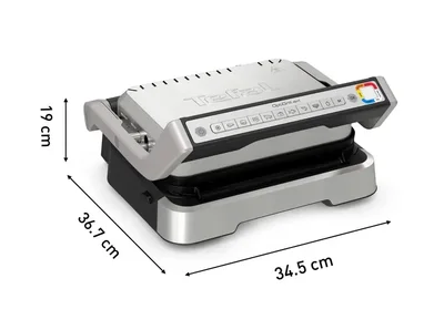 Tefal GC774D30 Optigrill 4In1 Inox, (Grill, Bbq, Oven, Complete Meal), 600Cm2 Cooking Surface, Automatic Cooking Sensor, 9 Automatic Programs, 3 Adjustable Temp., Cooking Level Indicator, Non-Stick Die-Cast Alum. Plates