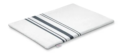 Beurer HK 26 Heat Pad; 3 Illuminated temperature settings; Auto switch-off after 90 min;Cotton cover washable on 40°; BSS;40(L)x30(W) cm; white-grey