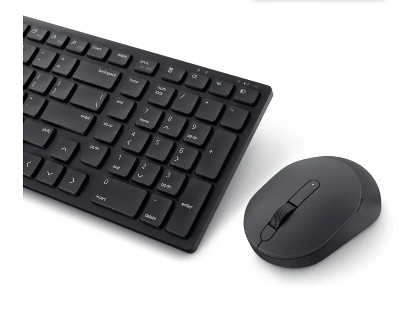 Комплект безжична клавиатура и мишка Dell Pro Compact Silent KM555 US International (QWERTY)