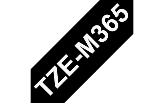 Brother TZe-M365 Labelling Tape Cassette – Matt Laminated White On Black, 36mm wide
