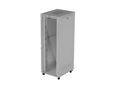 Lanberg Rack Cabinet 19" Free-Standing 47U/800X1000 (FlAT Pack) With Glass Door LCD Grey V2