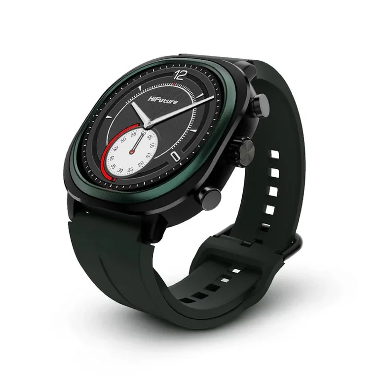HiFuture AIX Lite Green,  1.43" AMOLED,  466*466, Powered by Dual Core & Syntra AI, Bluetooth Call, 1ATM Waterproof, Sixth Generation Health Sensor, Up to 10 days daily use, Extra Fabric Strap inbox