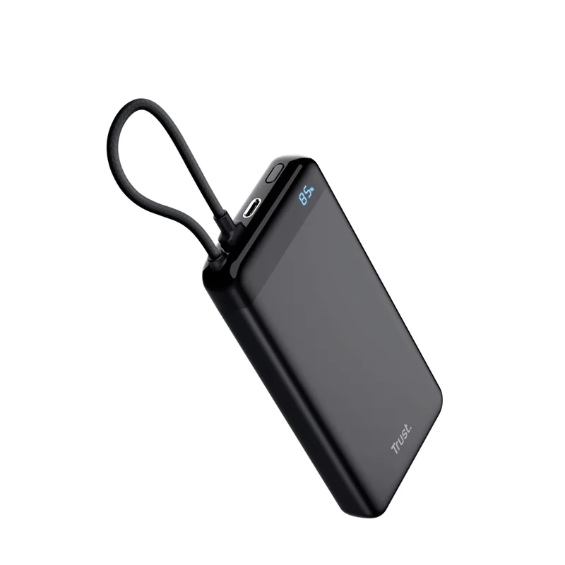 Външна батерия TRUST Fiera, 20000 mAh, 2 USB порта, черна