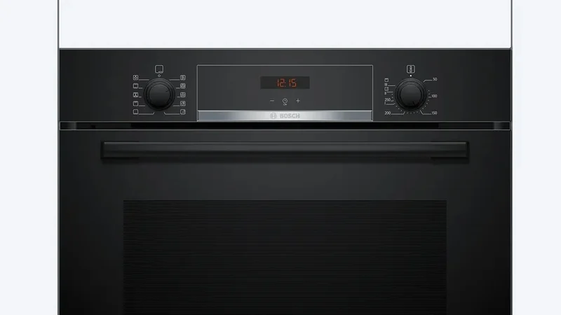 Bosch HBA554EB3 SER4, Oven A+, ecoClean full+Hydro, 7 HM, 1 lvl rails, Black