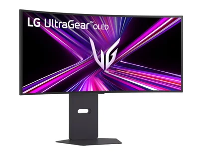 Монитор LG UltraGear 34GX900A-B 34" OLED WQHD 240Hz Curved 21:9, FreeSync, G-Sync, HDR10, USB-C, Височинно регулиране, Вградени говорители, Черен