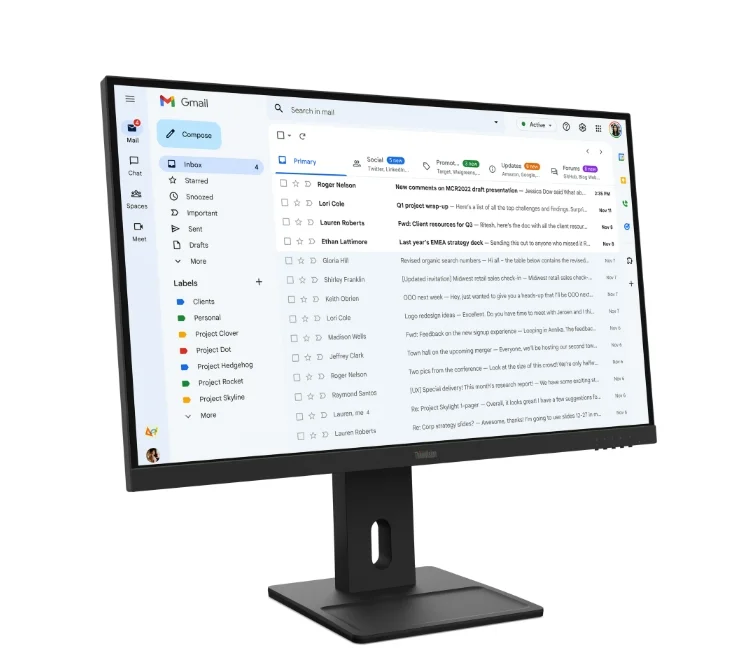 Lenovo ThinkVision E27-40 27" IPS, WLED, 1920x1080, 16:9, 100Hz, 300 cd/m2, 1500:1, Speakers 2Wx2, HDMI, DP, VGA, Tilt, Swivel, Pivot, Height Adjust Stand