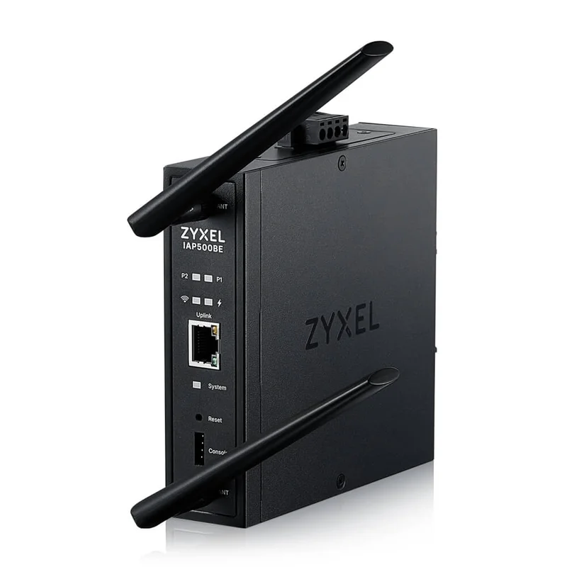 ZyXEL IAP500BE, BE5000, Dual Radio 2x2 MU-MIMO, PoE+ (802.3at), Industrial AP, DIN Rail mounted Standalone/Nebula Cloud Managed, DC Power