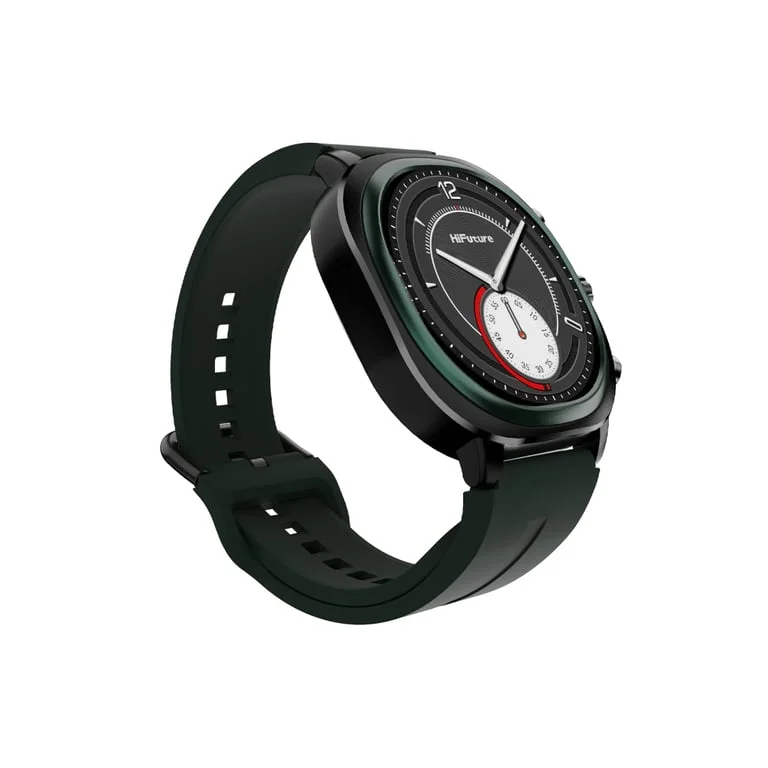 HiFuture AIX Lite Green,  1.43" AMOLED,  466*466, Powered by Dual Core & Syntra AI, Bluetooth Call, 1ATM Waterproof, Sixth Generation Health Sensor, Up to 10 days daily use, Extra Fabric Strap inbox