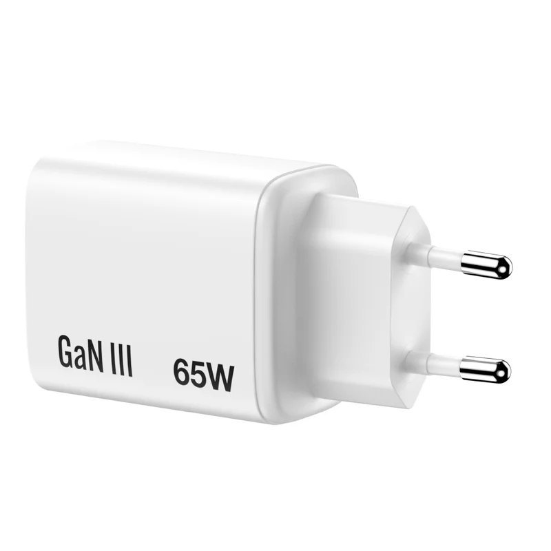 Зарядно устройство VERBATIM – Essentials GaN 65W, EU щепсел, бяло
