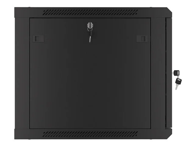 Lanberg rack cabinet 19" wall-mount 9U/600x600 for self-assembly with metal door black (flat pack)