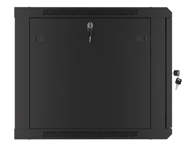 Lanberg rack cabinet 19" wall-mount 9U/600x600 for self-assembly with metal door black (flat pack)