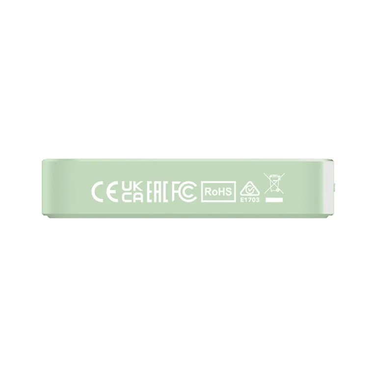Външна батерия Verbatim Charge 'n' Go 10000mAh, магнитно безжично зареждане, стойка, зеленa