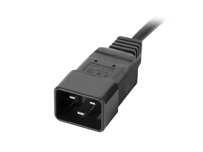 Разклонител LANBERG 19" 1U 16A 2m 2x C19 8x IEC C13 черен C20