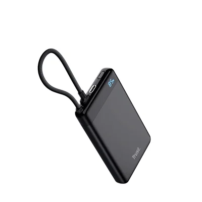 Външна батерия TRUST Fiera 10.000, 2 USB порта, черна