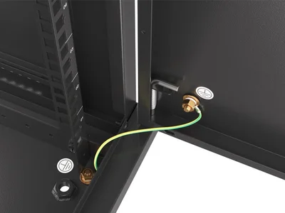 Lanberg rack cabinet 19" wall-mount 9U/600x600 for self-assembly with metal door black (flat pack)