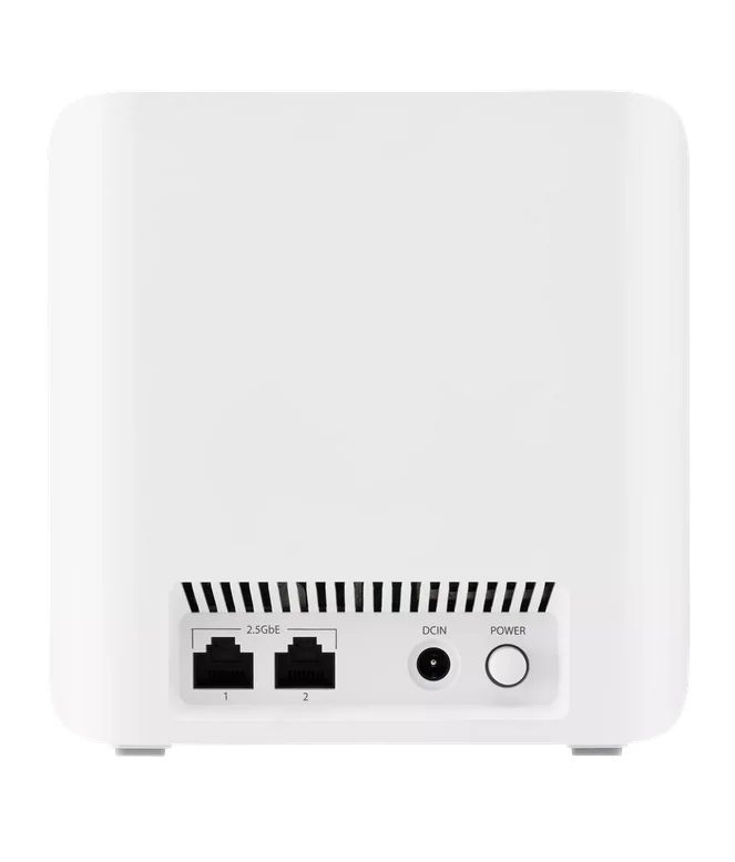 Asus Mesh WiFi system, ZenWiFi BD4 3PK, BE3600, Dual-Band, up to 600m2, Quad-Core 1.5GHz CPU, 128MB/512MB Flash/RAM, 2.5G dual-port, Smart Home Master SSIDs, AiProtection Pro, Adaptive QoS, VPN server/client, IPTV, OFDMA, UTF-8 SSID, AiMesh, White