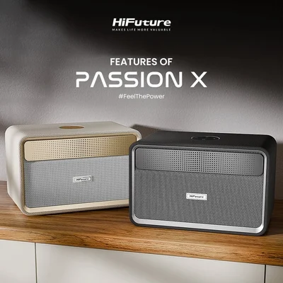 Безжична тонколона HiFuture Passion X – Black, 100W, Bluetooth 5.4, 8000mAh батерия, двулентова система