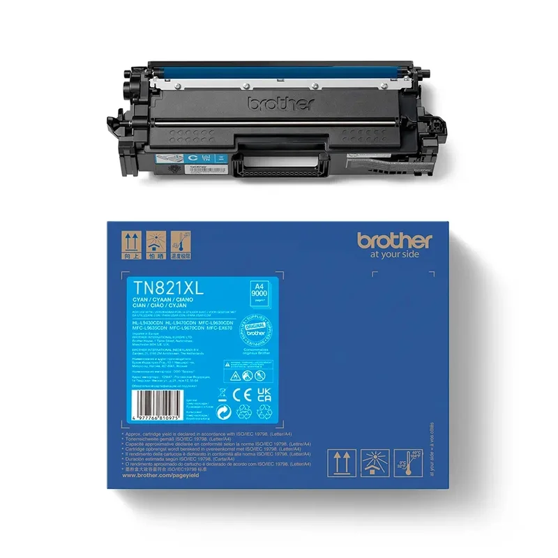 Тонер касета Brother – TN-821XLC, Cyan, свръхвисок капацитет
