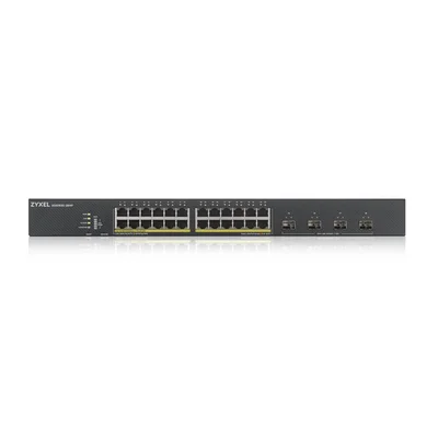 ZyXEL XGS1935-28HP, 28 Port Lite-L3 Smart Managed PoE Switch, 24x Gigabit PoE and 4x 10G SFP+, hybrid mode, standalone or NebulaFlex Cloud, 375 Watt PoE