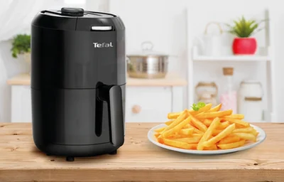Tefal EY101815, Easy Fry Compact BLK 1.6L (1.2kg), temp setting, automatic functions (4), Timer, Auto-off