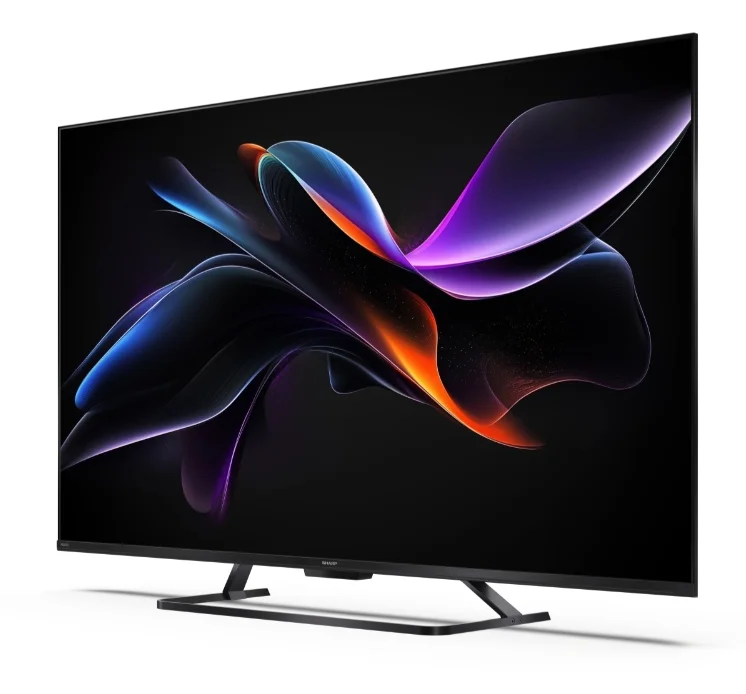 Sharp 55HR7265E, 55" QLED  GOOGLE TV, 4K 144Hz Quantum Dot 3840x2160 Frameless, AQUOS AI, DVB-T/T2/C/S/S2, Active Motion 1400, HDR10, Dolby Atmos, Dolby Vision, DTS:X, Google Assistant, HDMI eARC, Mini Composite/CVBS + Audio input, USB, Wi-Fi, Bluetooth