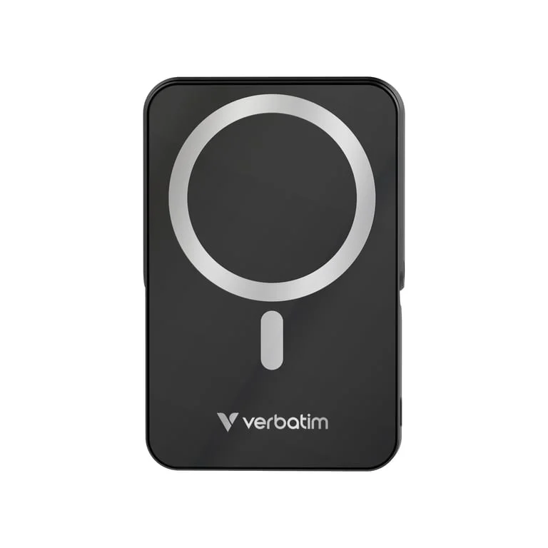 Външна батерия Verbatim Charge 'n' Go 10000mAh Магнитна безжична с поставка Черна