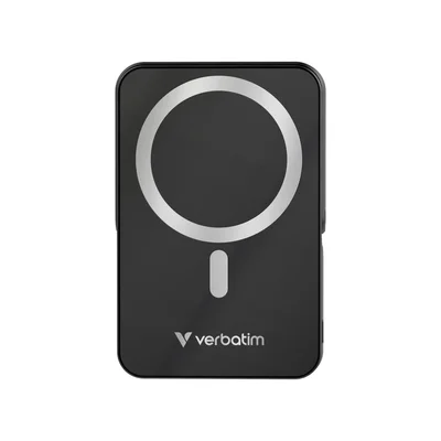 Външна батерия Verbatim Charge 'n' Go 10000mAh Магнитна безжична с поставка Черна