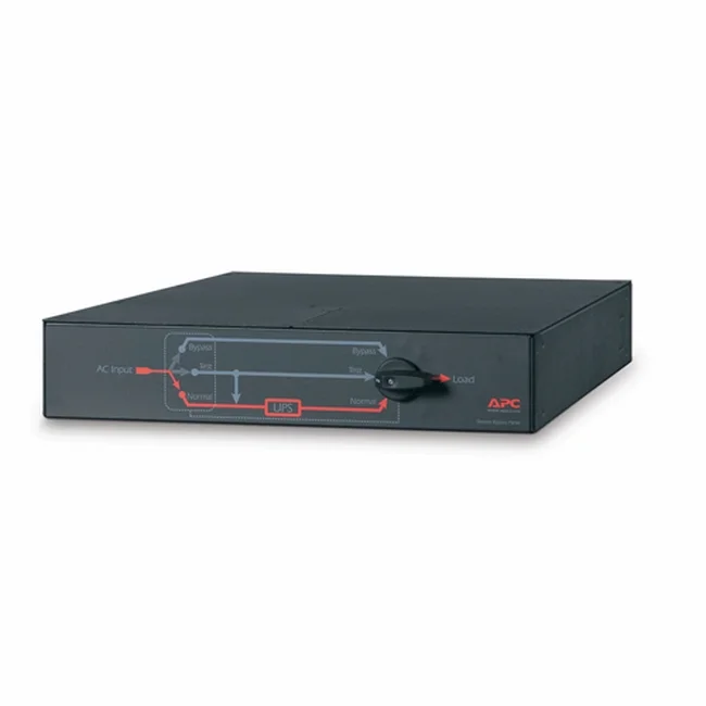 APC Single Phase Service Bypass Panel, 3000-5000VA, 230V, Black, 2U, Rack/Tower Convertible