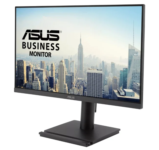 Asus VA279QGSE Business Monitor 27", IPS, Full HD, Frameless, 120Hz, Adaptive-Sync, 1ms MPRT, HDMI, DisplayPort, VGA, Low Blue Light, Flicker Free, Ergonomic Design, Wall Mountable, Black