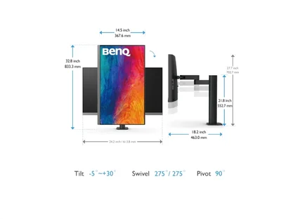 BenQ PD2706UA VERTICAL &  PROFESSIONAL DISPLAY PD2706UA DARK GREY