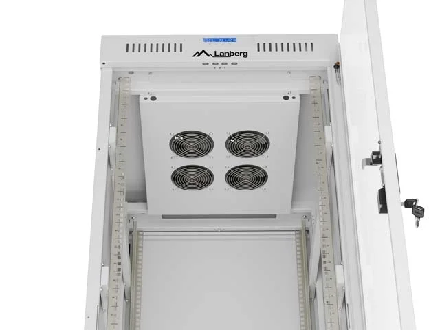 Комуникационен шкаф LANBERG – 32U/600x800, свободностоящ, 19", стъклена врата, сив