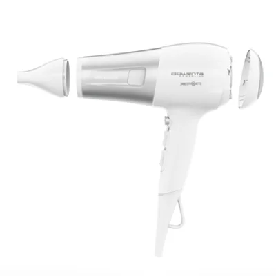 Сешоар Rowenta Powerline CV5930F0, 2100W, йонизираща функция, дифузер, концентратор, бял/сребрист