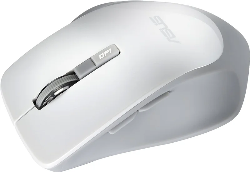 Безжична оптична мишка ASUS WT425, 1600 dpi, 6 бутона, бяла