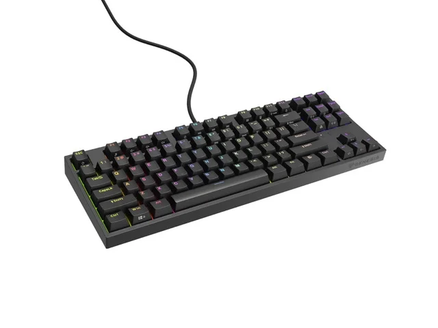 Геймърска клавиатура Genesis Thor 404 TKL Black RGB, US Layout, Yellow Switch