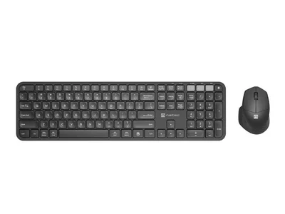 Комплект безжична клавиатура и мишка NATEC Octopus 2, US Layout, Bluetooth и 2.4 GHz, черен