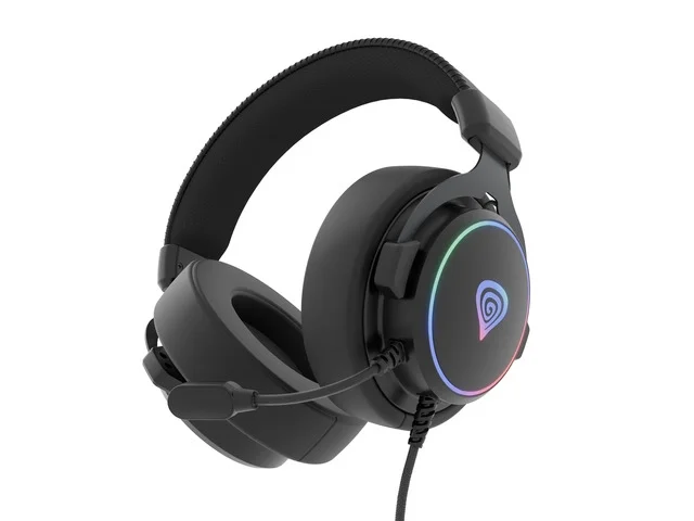 Геймърски слушалки Genesis Neon 764 с микрофон, RGB подсветка, USB, черни