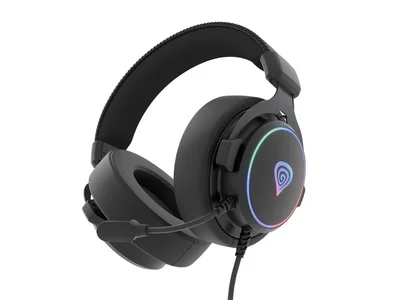 Геймърски слушалки Genesis Neon 764 с микрофон, RGB подсветка, USB, черни