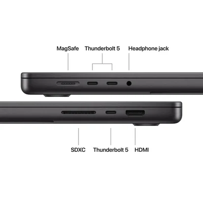 Apple 16-inch MacBook Pro: Apple M5 Max chip with 18-core CPU and 32-core GPU, 36GB, 2TB SSD - Space Black