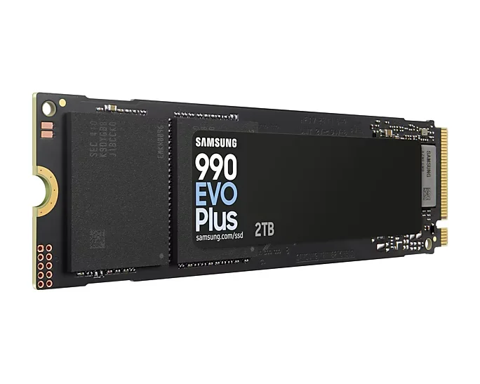 Samsung SSD 990 EVO Plus 2TB PCIe 4.0 NVMe 2.0 M.2 V-NAND 3-bit MLC, 256-bit Encryption, Read 7150 MB/s Write 6300 MB/s
