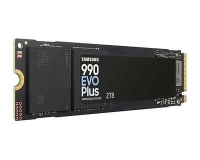 Samsung SSD 990 EVO Plus 2TB PCIe 4.0 NVMe 2.0 M.2 V-NAND 3-bit MLC, 256-bit Encryption, Read 7150 MB/s Write 6300 MB/s