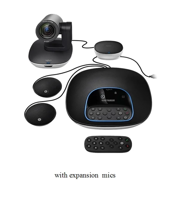 Logitech ConferenceCam Group, Full HD, Up To 14 Seats, Remote Control, HD Zoom, Autofocus, Black