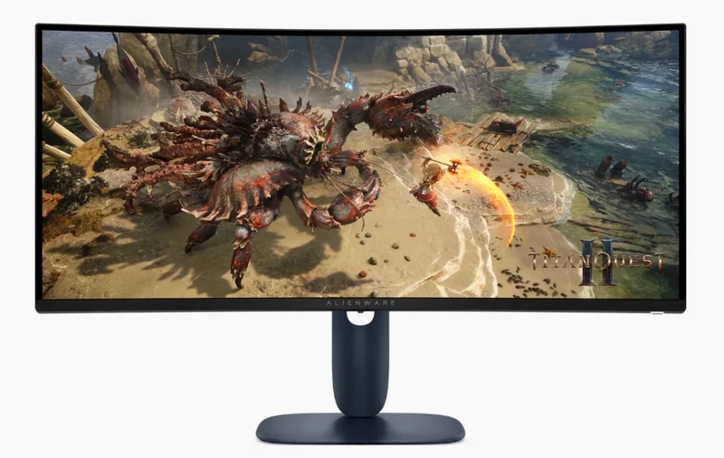 Dell Alienware AW3425DWM, 34" Curved WQHD LED AG 21:9, VA, 1ms GTG, 3000:1, 400 cd/m2, 3440x1440, 180 Hz, 95% DCI-P3, HDR, VRR, AMD FreeSync, VESA AdaptiveSync, HDMI, DP, USB 5Gbps, PIP, PBP, Height Adjustable, Pivot, Tilt, Black