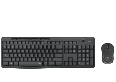 Комплект клавиатура и мишка Logitech MK295 Silent Wireless, Graphite, безжичен, US International