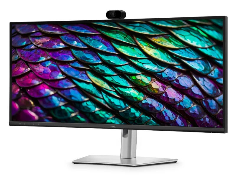 Dell P3426WEB, 34" Curved Conferencing Monitor, IPS Anti-Glare, 5ms, 100 Hz, 1500:1, 300 cd/m2, WQHD 3440x1440, 99% sRGB, HDMI, Display Port, USB-C Hub, RJ45, Webcam, Mic, Speacers, KVM Switch, PD 90W, Height Adjustable, Pivot, Swivel, Tilt, Black
