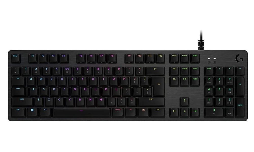 LOGITECH G512 Corded LIGHTSYNC Mechanical Gaming Keyboard - CARBON - US INT'L - USB - TACTILE