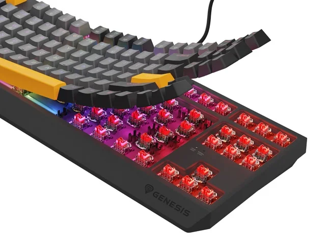 Гейминг клавиатура Genesis Thor 230 TKL Outemu Red RGB Anchor Gray Negative US