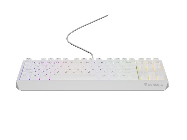 Геймърска клавиатура Genesis Thor 230 TKL RGB Outemu Brown Hot Swap Бяла
