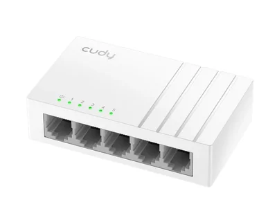 Cudy FS105D 5-Port 10/100 Mbps Desktop Switch, 5 10/100M RJ45 Ports, Desktop Plastic Case